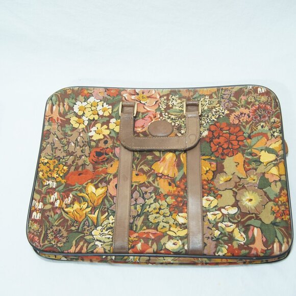 Vintage Ogilvy’s Montreal Floral Tapestry Laptop Bag / Briefcase – Made in U.K. - Picture 1 of 12